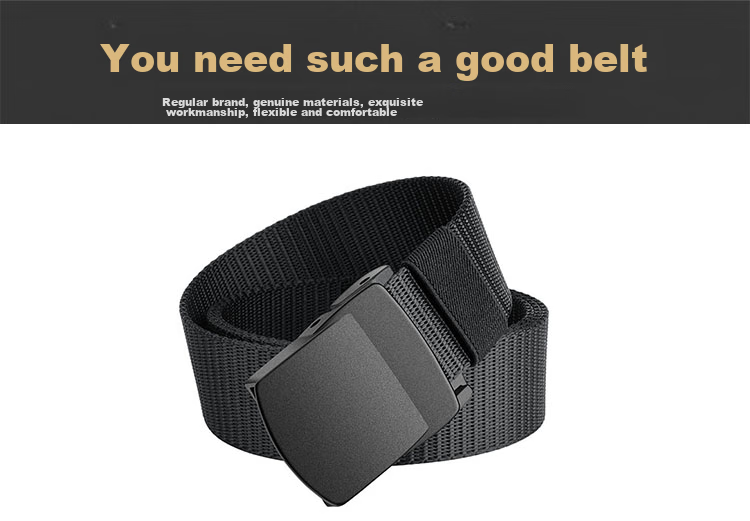 HALFEEL Canvas Belt for Men, Metal-Free Security-Friendly Automatic Buckle Casual Versatile Outdoor Leather Belt for Men And Women Pants Belt Military Training 5