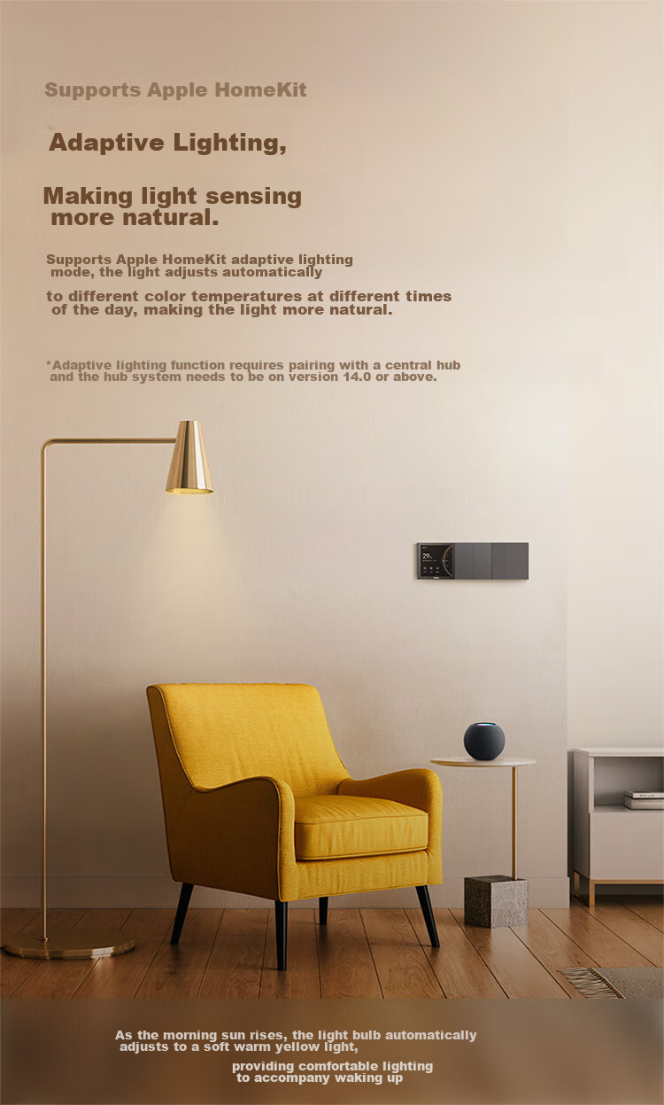 Aqara Smart LED Bulb T1, Adaptive Lighting with Color Temperature Adjustment, Integrated with Mijia APP/iPhone HomeKit 9