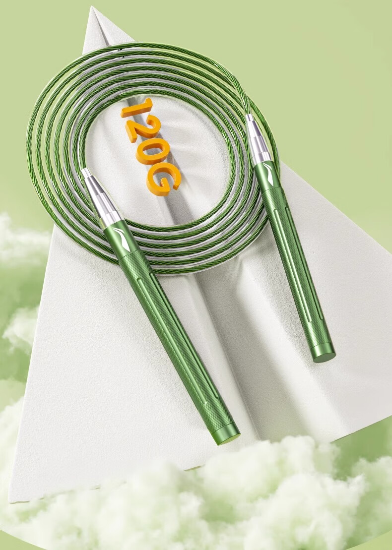 Li-Ning Self-Locking Speed Jump Rope, Professional Racing Bearing Steel Wire Rope for Children, Primary School Students, High School Entrance Exam, Ultra-Light And Extremely Fast 18