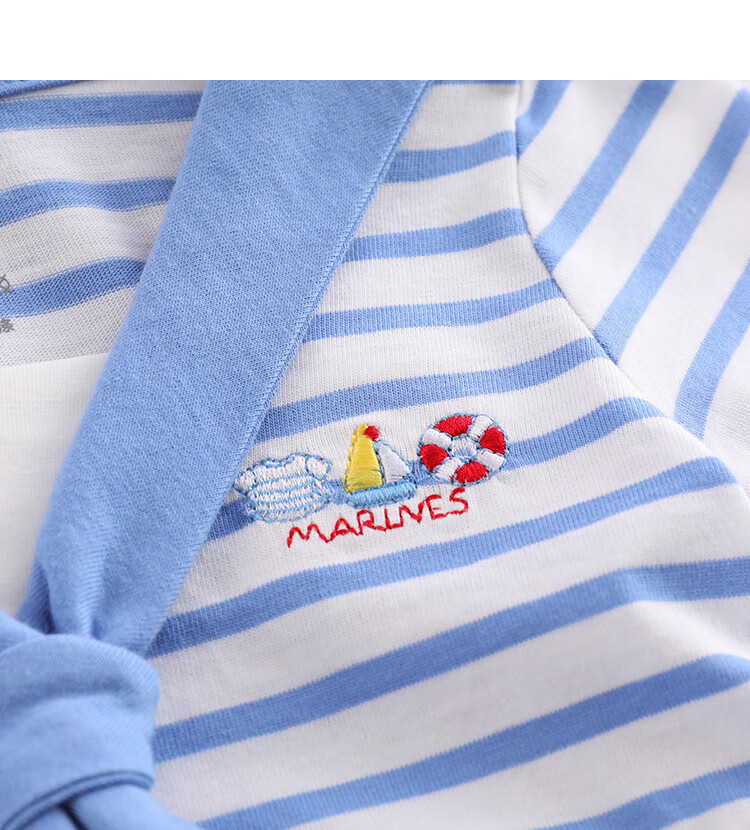 MARC&JANIE Kids Summer Girls Navy Striped Dress 550505 11