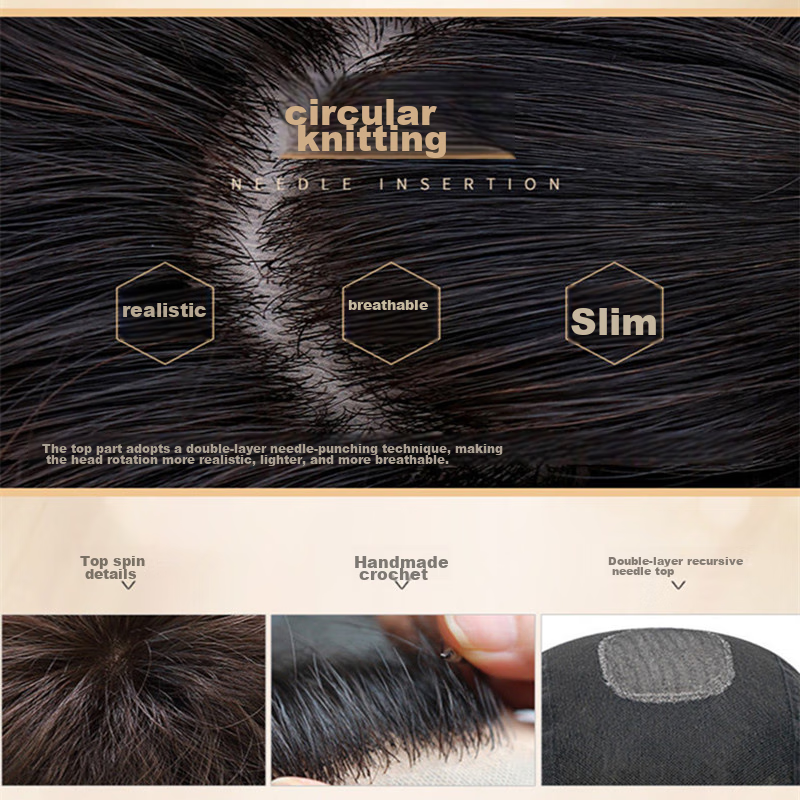 Baisitang Wig for Women, Short Hair, Real Human Hair, Middle-Aged And Elderly Mom Style, Natural Full Head Cover, Full Real Hair, 50-Year Hair Cover, Covers Gray Hair 10