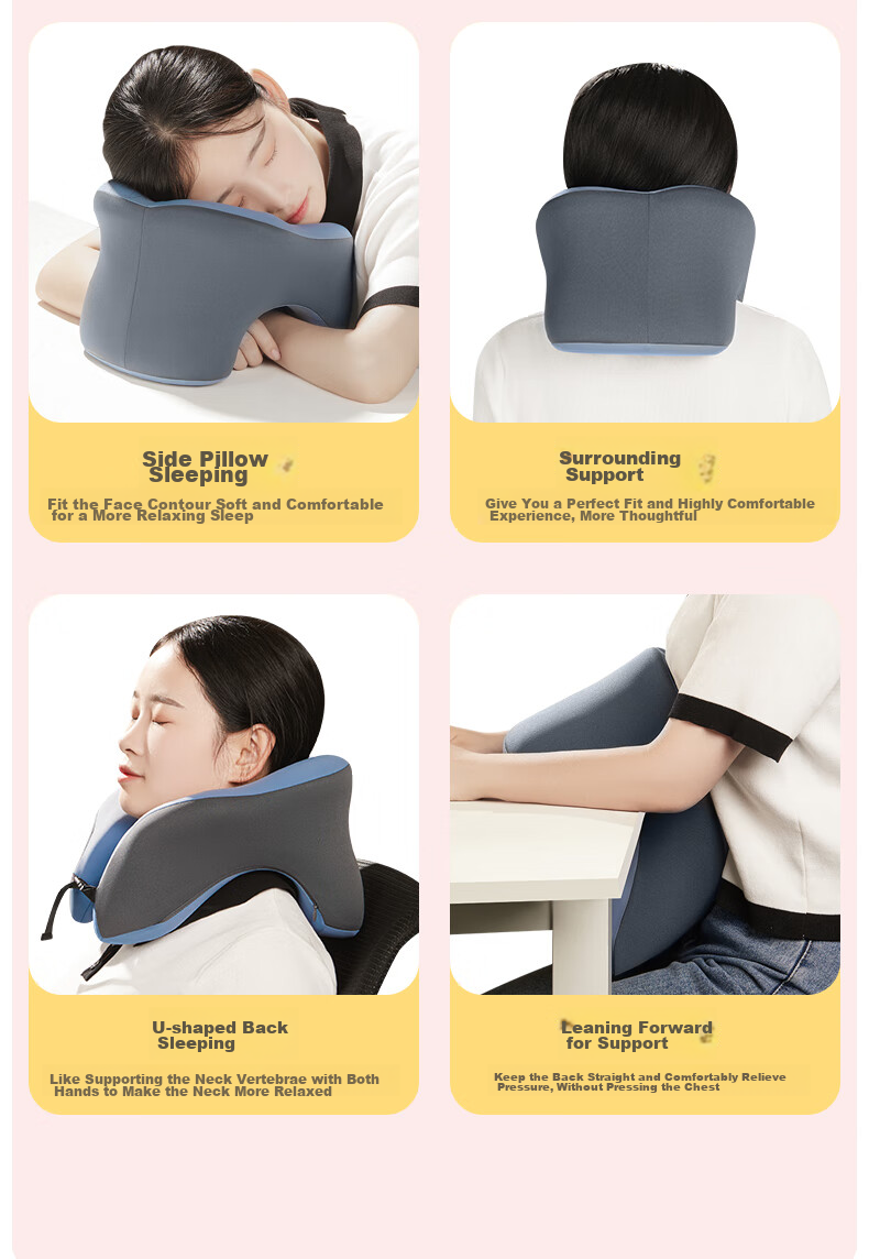 Mixiaoshu Nap Pillow, U-Shaped Pillow, Face-Down Pillow, Office Cushion, Student Nap Support, Neck Pillow, Backrest, Nap Pillow 15