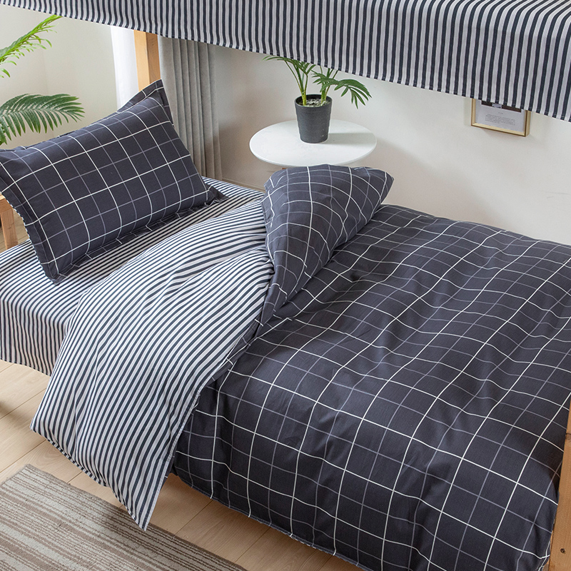 Yunjin Pure Cotton Dormitory Three-Piece Bedding Set for College Students, Bed Sheet And Duvet Cover for Single Bed, 0.9/1.2 Meter, Maimai