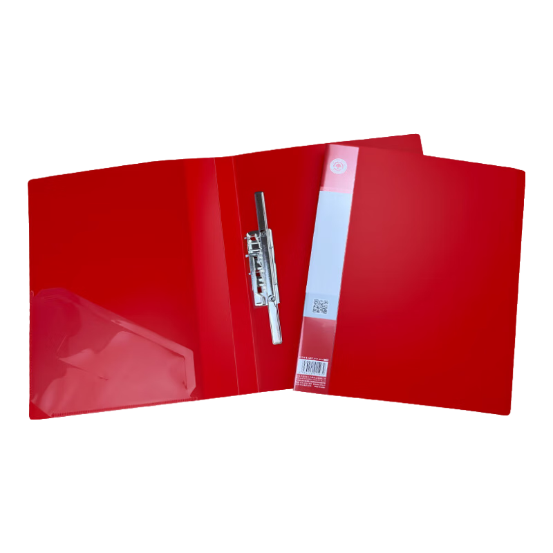 Bailiwen B2713 Red File Folder, Single Long Clamp, A4 Document Folder, File Organizer, Business Office Contract Folder, Paper Clip, Meeting Document Folder