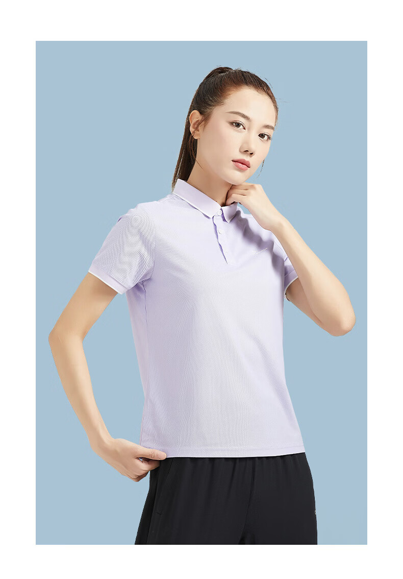 TECTOP Quick-Dry Shirt, Women's Outdoor Solid Color Stand-Collar Short-Sleeve Sports Polo Shirt, Moisture-Wicking Casual T-Shirt DJB623006, Women's Light Pink 2XL 20