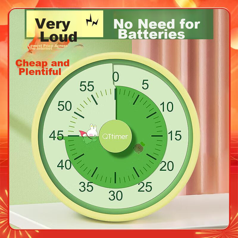 QT-TIMER [Lowest Price Online] Mechanical Timer, 2026 New Model, Student And Children's Time Management Device, Kitchen Timing Tool for Cooking And Baking, Countdown Timer, Self-Discipline Timer, Time Control Gadget