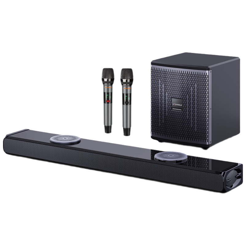 SANSUI DV-91H Soundbar Home KTV Audio System Smart TV Speaker Home Theater Dual Subwoofer Bluetooth Karaoke Speaker for Living Room