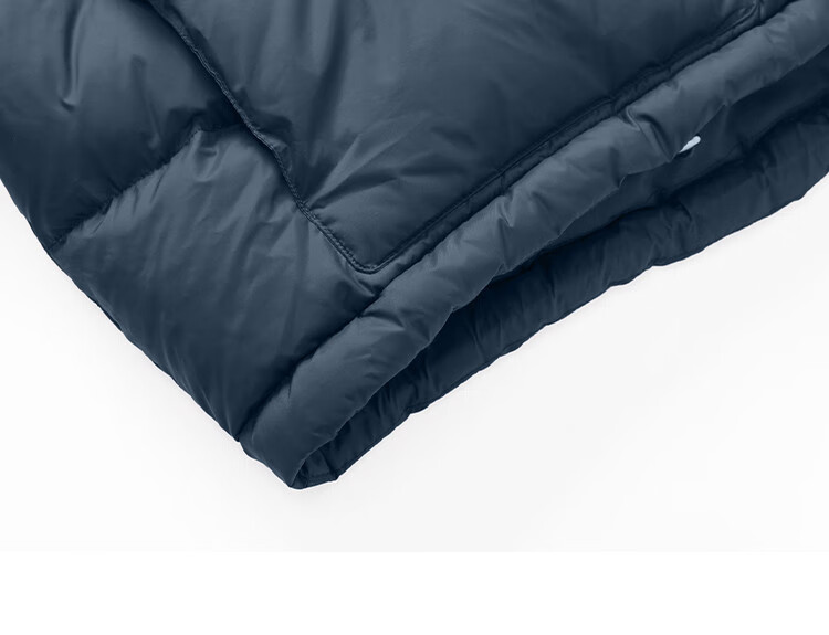 Dme [Navy Blue Short Down Jacket with Large Pockets], Winter Hooded Windproof Button Design down Coat for Wome 15