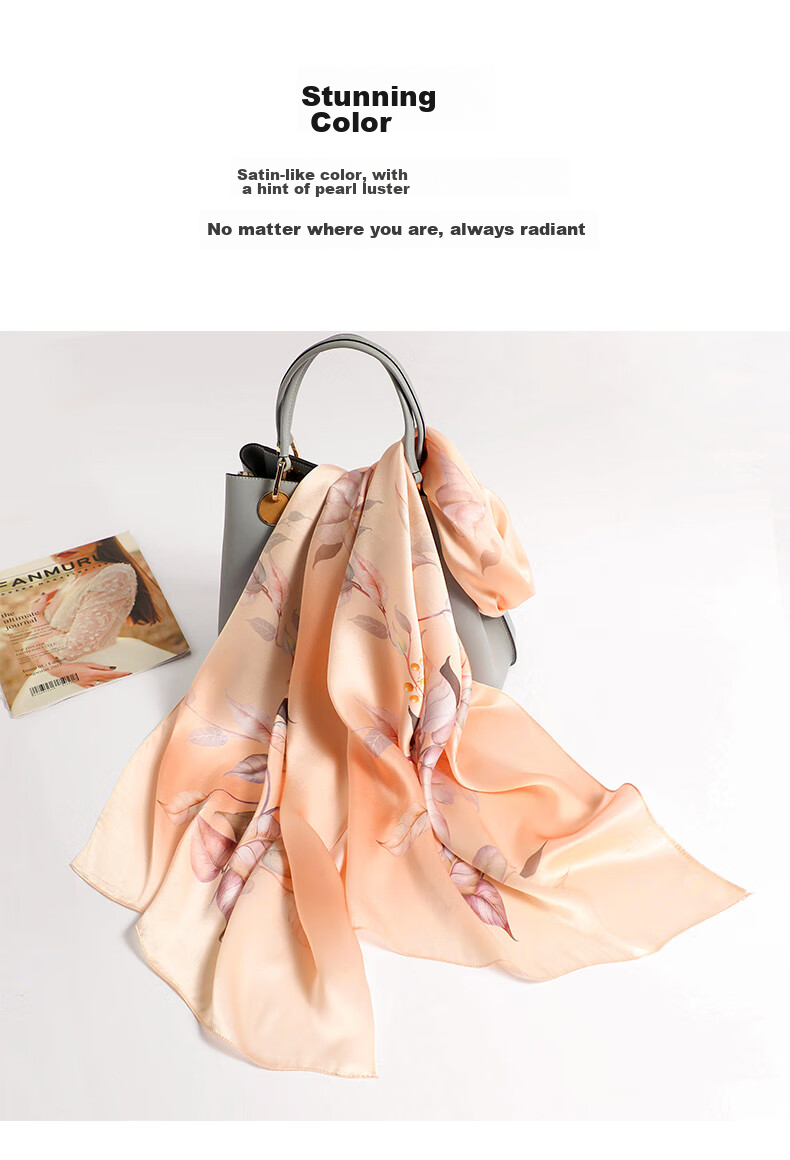 Hangsifu Silk Scarf Shawl Wrap, Autumn And Winter Neck Protection Cloak, Mother's Birthday Gift Box 3