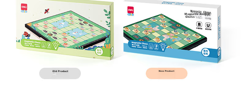 Deli Folding Chess Set with Magnetic Pieces, Board Game for Children And Adults, Outdoor Travel Birthday Gift 2