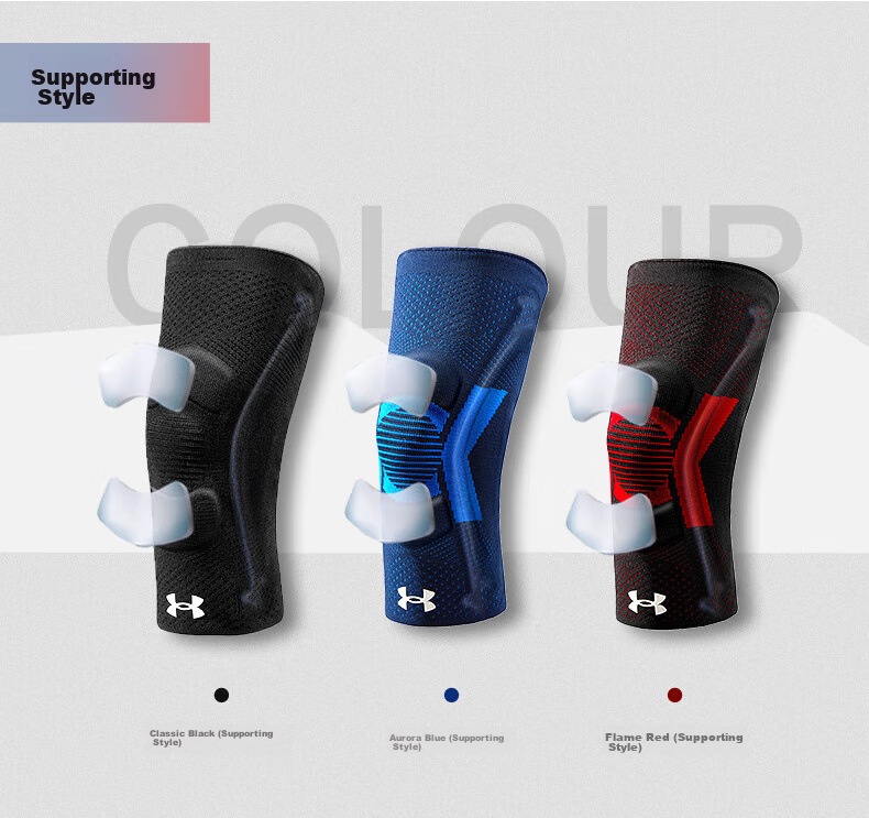 Under Armour Knee Brace, Sports Summer Running, Men And Women Meniscus Injury Medical-Specific Thin Style, for Hiking, Foot, Basketball, Badminton, L Size 11