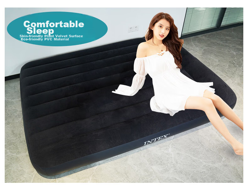 INTEX Built-In Electric Pump USB Port Three-Person Automatic Inflatable Mattress Nap Tent Pad Moisture-Proof Mat Folding Bed 66129N 5