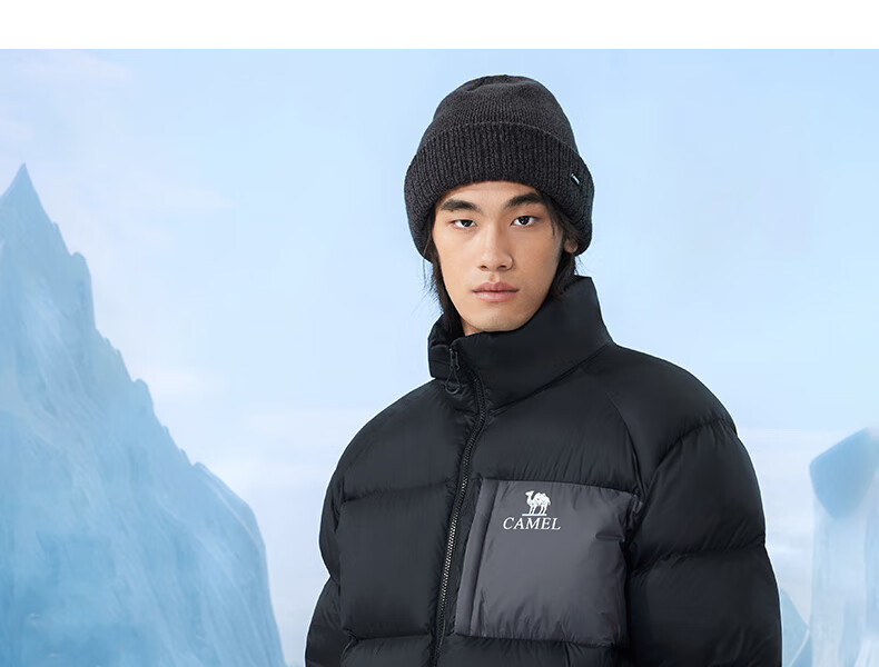 CAMEL Winter Outdoor down Jacket for Men And Women, Couples Style, Water-Repellent, Thickened, Warm Puffer Coat A34CF00804B 5