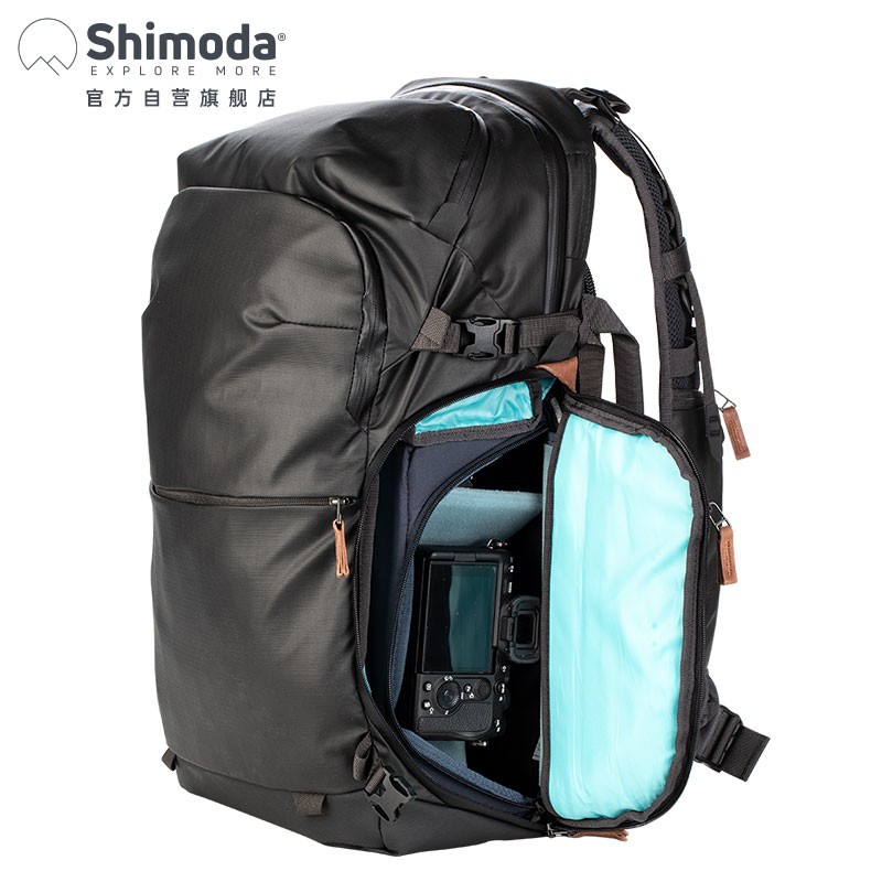 Shimoda Photography Bag Professional Outdoor Travel Camera Backpack Wing Platinum Explore E30v2 Black Medium Mirrorless Camera Insert Set 520-156