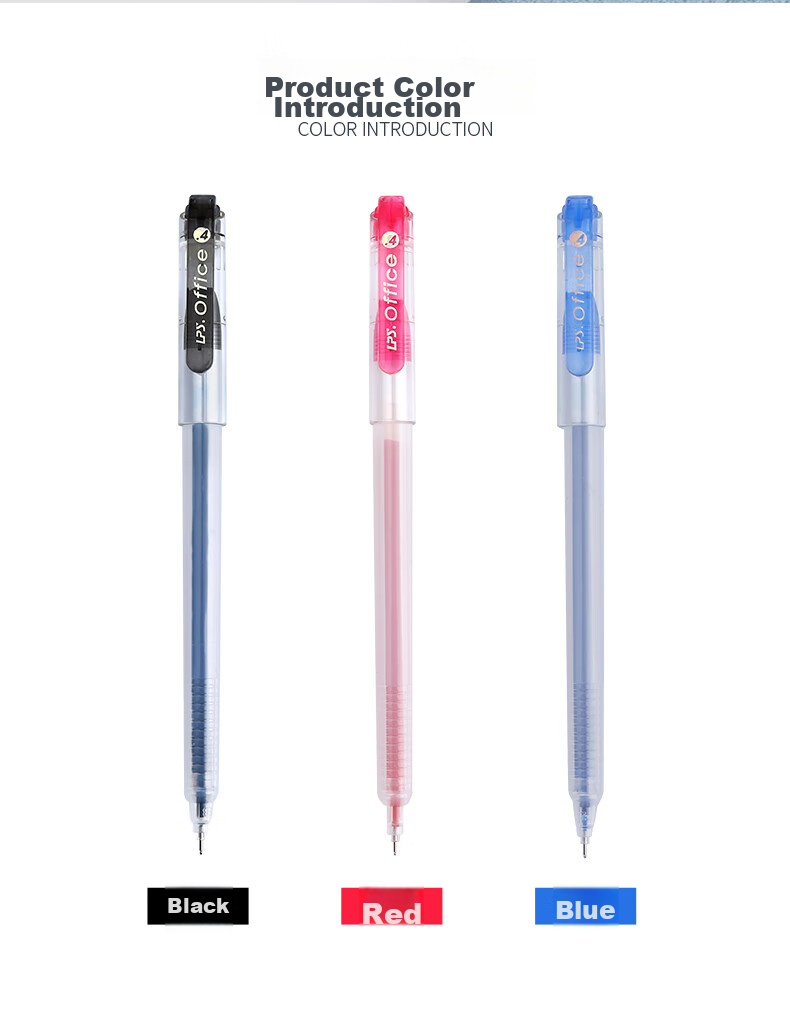 Lepusheng (LPS) Gel Pen, 0.5mm Bullet Tip, Exam-Specific Office Large Capacity Quick-Drying Pen Set, Student Stationery, 316, 8 Black 2 Blue 2 Red, Economical Boxed Set 6