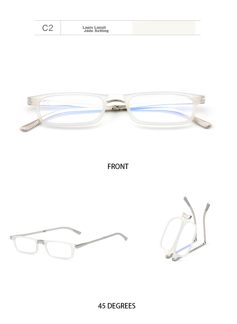 WESEE Men's Reading Glasses, Foldable German Patent Brand, High-End Women's Anti-Blue Light Ultra-Light Reading Glasses, Portable Genuine Product 9
