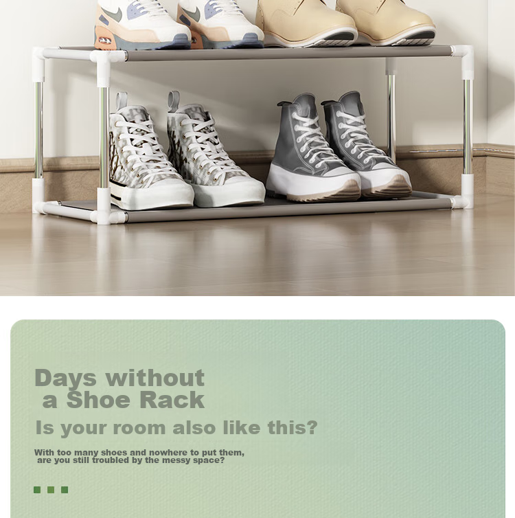 Anerya Simple Shoe Rack, Home Entryway Storage Shelf, Dormitory Organizer, Multi-Layer Assembly Shoe Cabinet 3