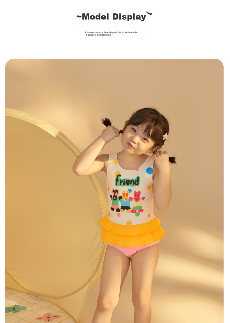 Adoreswim 2024 New Fashion Trendy Cute Style Girls' Summer Swimsuit Set, Two-Piece, Size 110 9