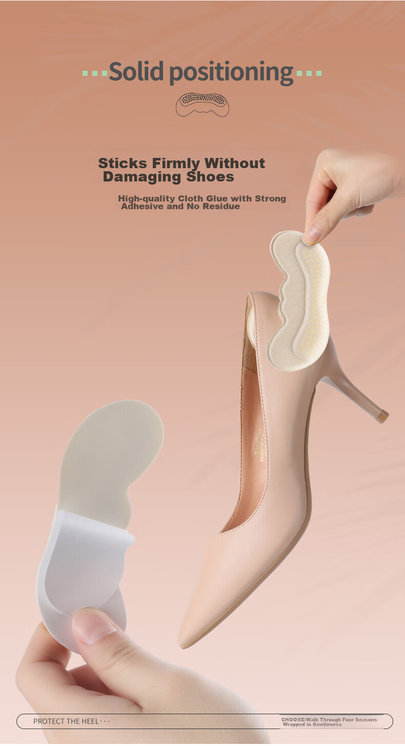 FOOTOPPO Heel Grips, Anti-Friction Pads for High Heels, Anti-Slip Pads for Men's Leather Shoes, Foot Pain Relief Pads, Shoe Size Reducer for Wome 11