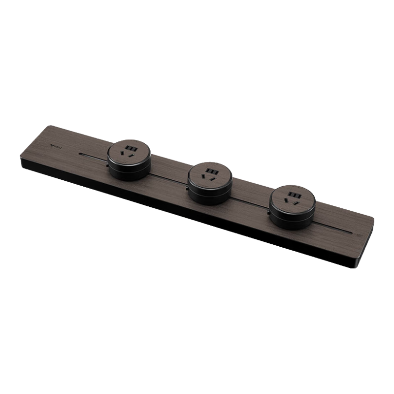 BULL Track Socket, Movable Power Strip, Track Rail Power Strip, Sideboard, Vintage Style Track Socket, Switch Socket Panel, 50 Cm + 3 Five-Hole Sockets