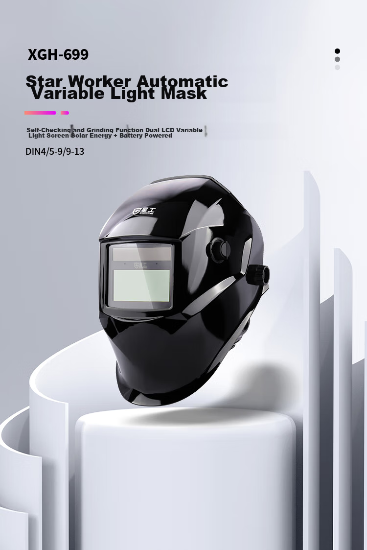 XINGGONG Welding Helmet with Auto-Darkening Thickened Face Shield, Welding Head-Mounted Protective Face Shield with Replaceable Battery, XGH692 1