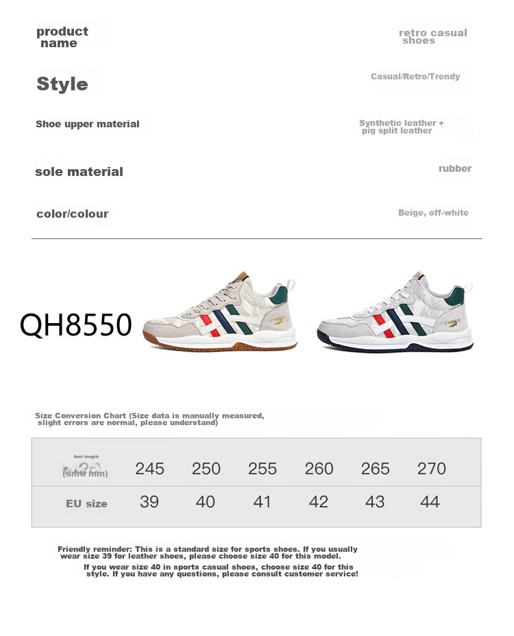 CARTELO Men's Shoes, Breathable Casual Sports Sneakers, Autumn And Winter Outdoor Jogging Hiking Travel Retro Versatile Classic New Style 22