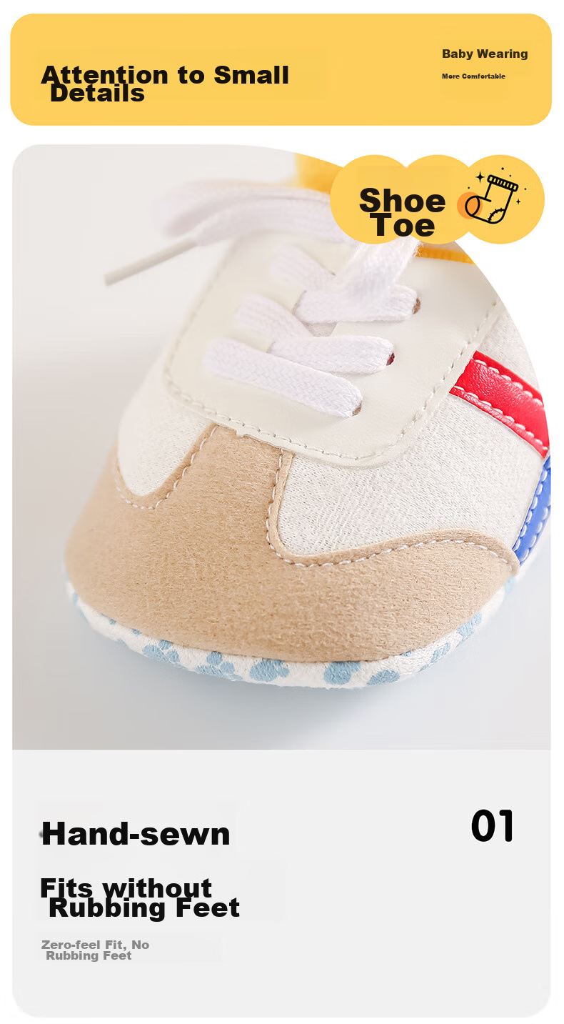 LAXIALIYA Baby Shoes, Infant Footwear, Newborn Shoes And Socks, Pre-Walking Shoes, Toddler Walking Shoes for Boys, Cotton Shoes, 0-1 Year Old, Spring And Autum 6