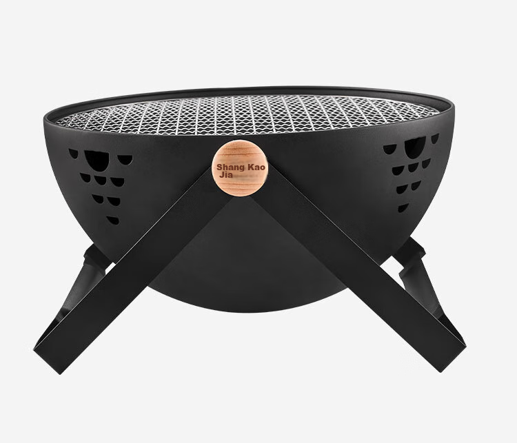 Suncojia Barbecue Grill, Tea Brewing Stove, Smokeless Grilling Pan, Wooden Charcoal Grill, Korean Smokeless Charcoal Grill 12