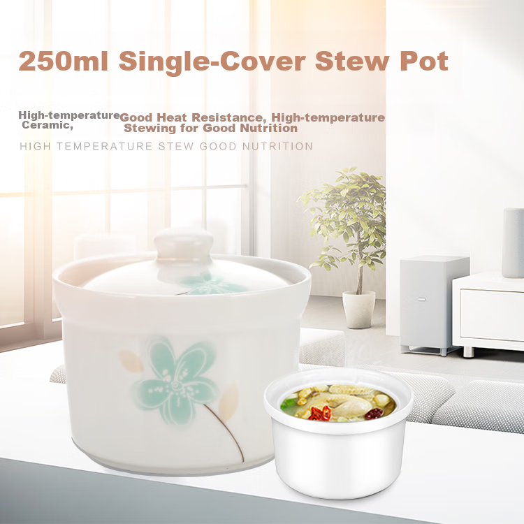 Remec Jin Yurui Mei Remec Stew Pot, Soup Bowl, Bird's Nest Soup Cup, 1 Piece, 250ML 2