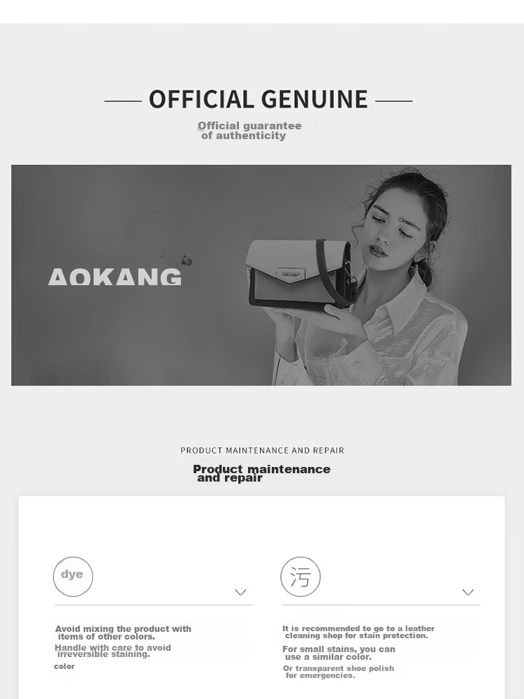 Aokang Women's Handbag, 2026 New Trendy Cowhide Small Square Bag, Light Luxury Crossbody Shoulder Bag, Birthday 520 Gift for Girlfriend Or Wife 18