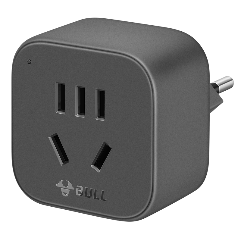BULL Swiss Standard Travel Power Adapter Socket/Converter Plug Suitable for Swiss Standard Regions (Switzerland, Rwanda, Ethiopia, Etc.) GN-905W without Switch