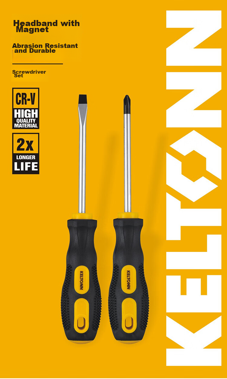 KELTONN Screwdriver Set, 6-Piece Set, Strong Magnetic, 6*150mm, 5*100mm, 3*75mm 1