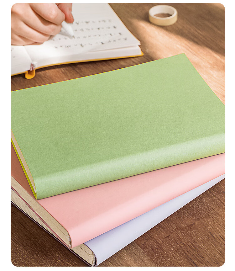 Sannianerban Luckyday Leather Cover Strap Notebook, Thick Journal, Meeting Record Book, Planner - Baye 7