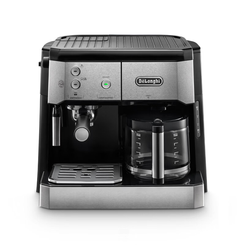 Delonghi Coffee Machine, Home Semi-Automatic Coffee Maker, American-Style Drip Filter And Italian Espresso All-In Compact Manual Milk Frother, Large Capacity Coffee Pot with Temperature Retention, BCO421.S Gift