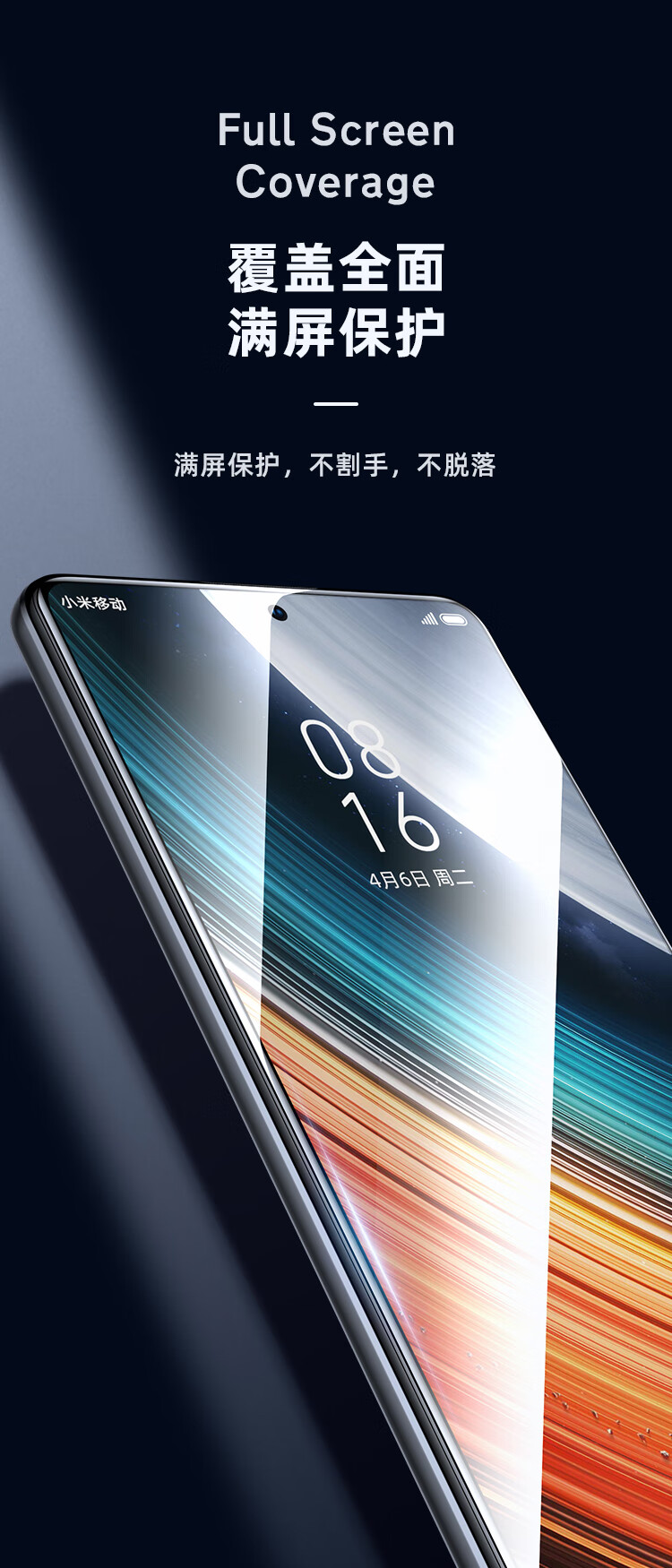 BIAZE [Triple Strengthened] Tempered Glass Screen Protector for Xiaomi Redmi K40S / K50 Ultra Edition, High-Definition Anti-Fingerprint Glass Film JM291 3