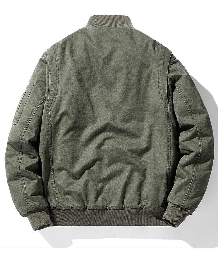 JEEP Men's Jacket, Spring And Autumn Baseball Collar Loose Casual Workwear Clothing, Blue, M 25