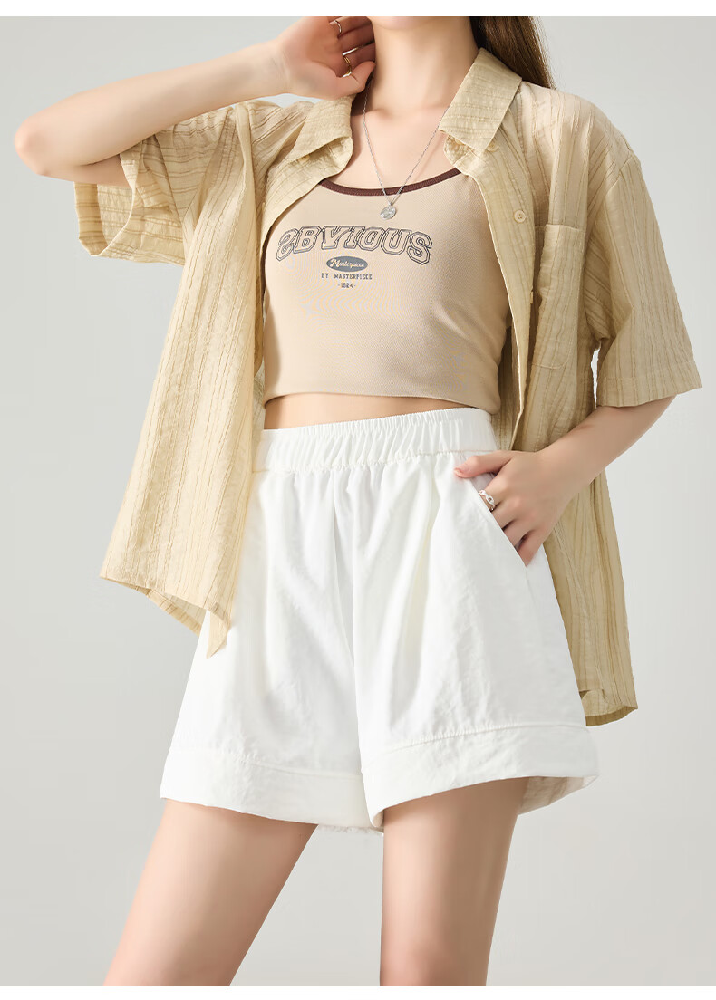 LangSha Ice Silk Yamamoto Shorts for Women, Summer 2026 Thin High-Waist Slimming Wide-Leg Mid-Length Pants, Fashionable Casual Shorts for Wome 5