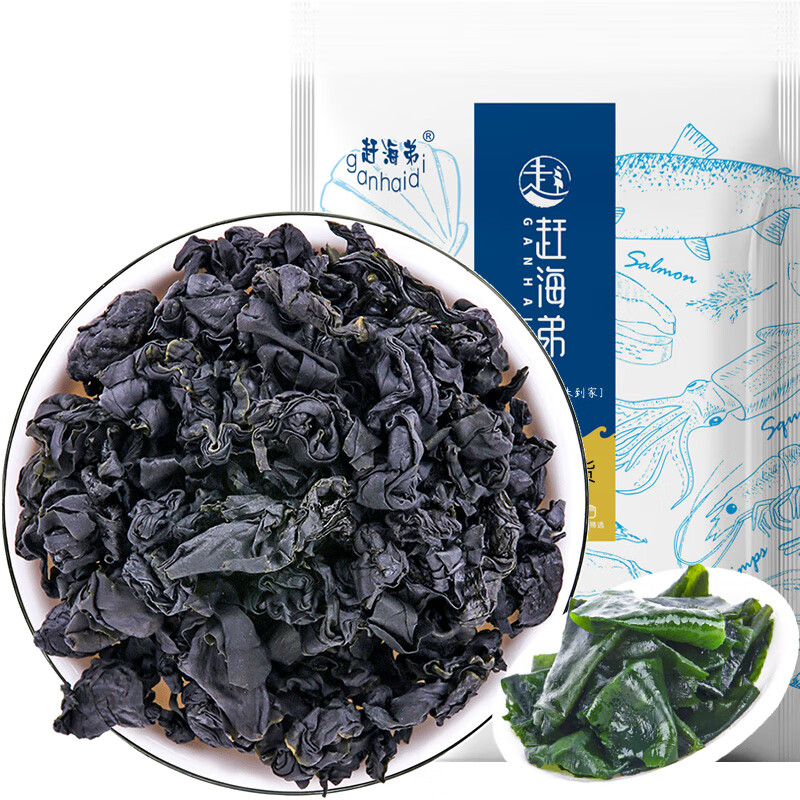 赶海弟 干裙带菜120g大连产海带菜 裙带菜虾皮汤 煲汤火锅食材 南北干货