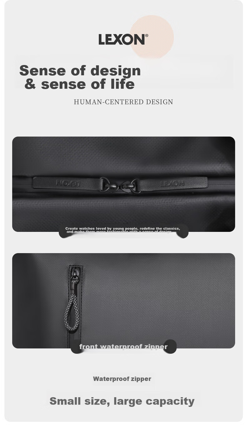 LEXON LEXON Travel Bag, Men's Handbag, Luggage Bag, Gym Bag, Large Capacity Business Travel Bag 7