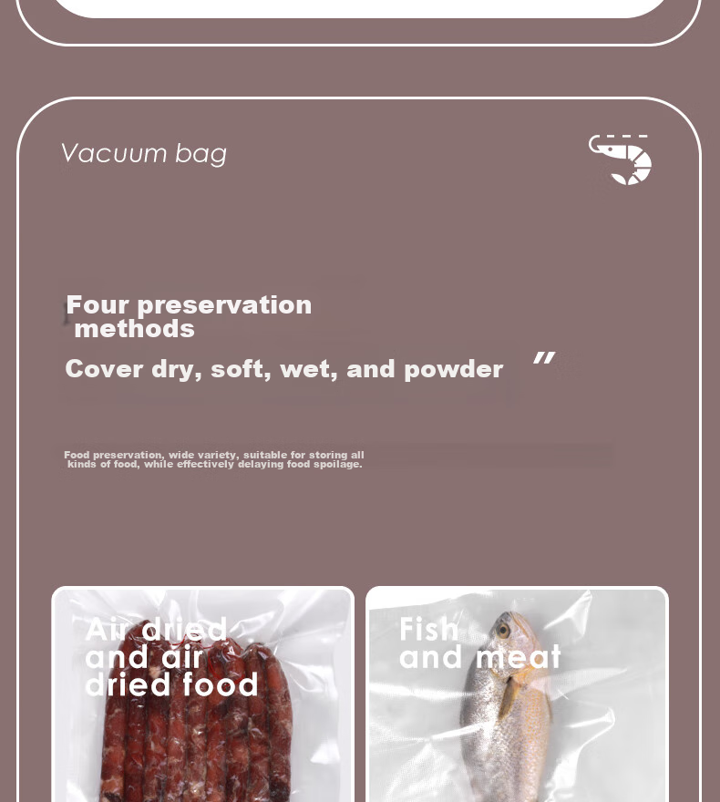 Deli Vacuum Sealing Machine, Food Preservation Packaging Machine for Home And Commercial Use, with Food Vacuum Sealing Bags, Safe Food Grade Material, 30*40CM/50 Pieces, Upgraded Version 14917 6