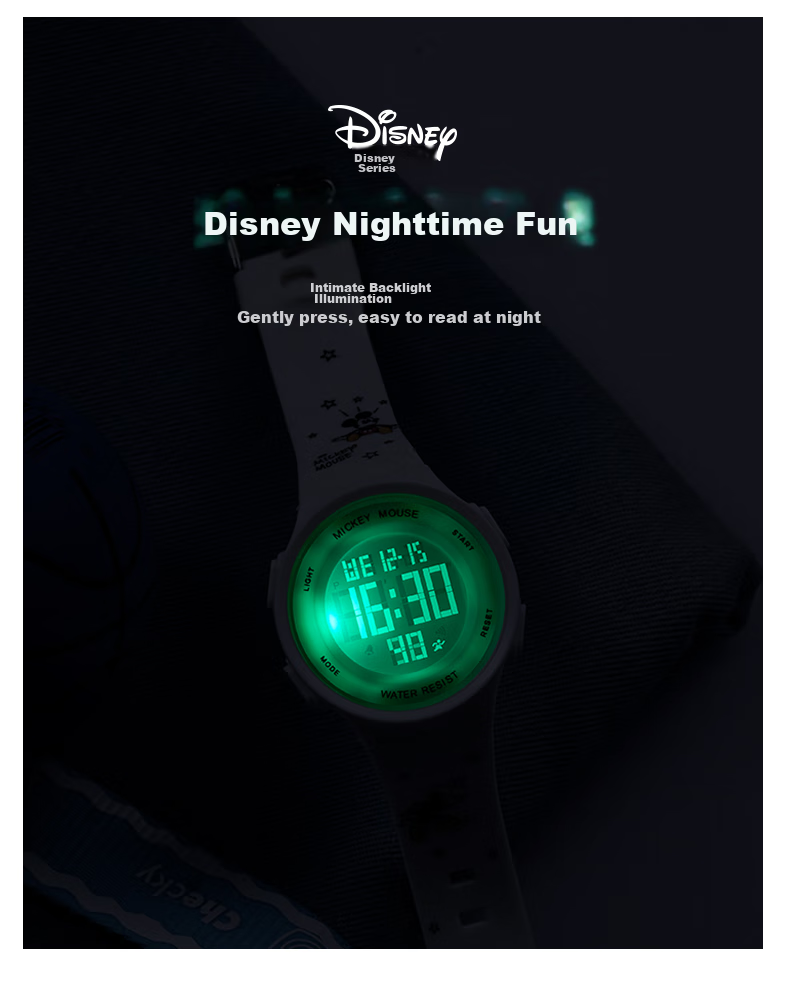 Disney Mickey Collaboration 2026 New Sports Digital Watch Youth High School Student Exam Waterproof Kids Watch 8