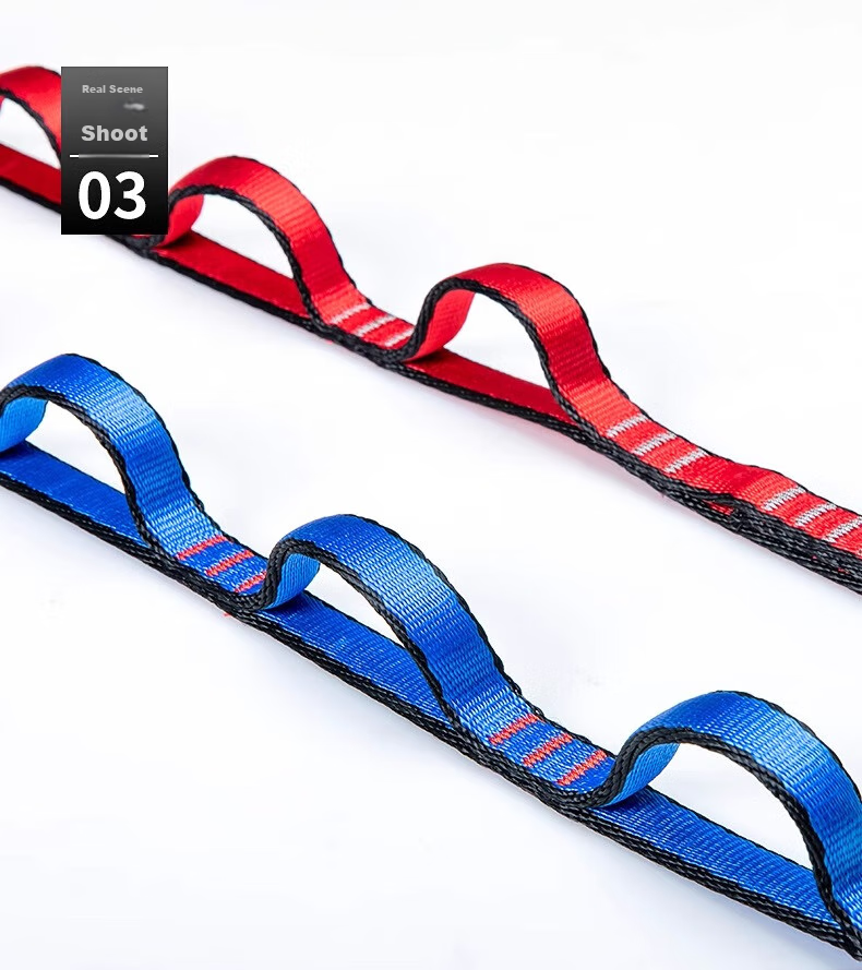 Kanle Outdoor Climbing Flat Belt, Durable Mountaineering Safety Rope, Protective Nylon Flat Belt, High-Altitude Protection Rope 14