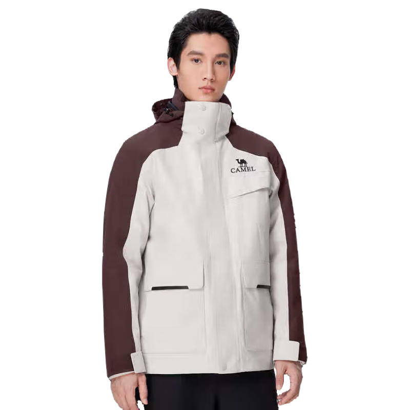 CAMEL Men's Three-In Detachable Outdoor Windproof Waterproof Mountaineering Jacket 1071K M