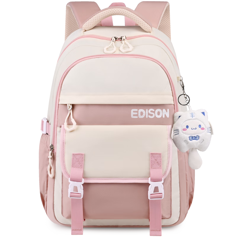 Edison Inventor Elementary School Backpack Grades 1-3-6 Lightweight Ergonomic Girls' Pink K013-3S