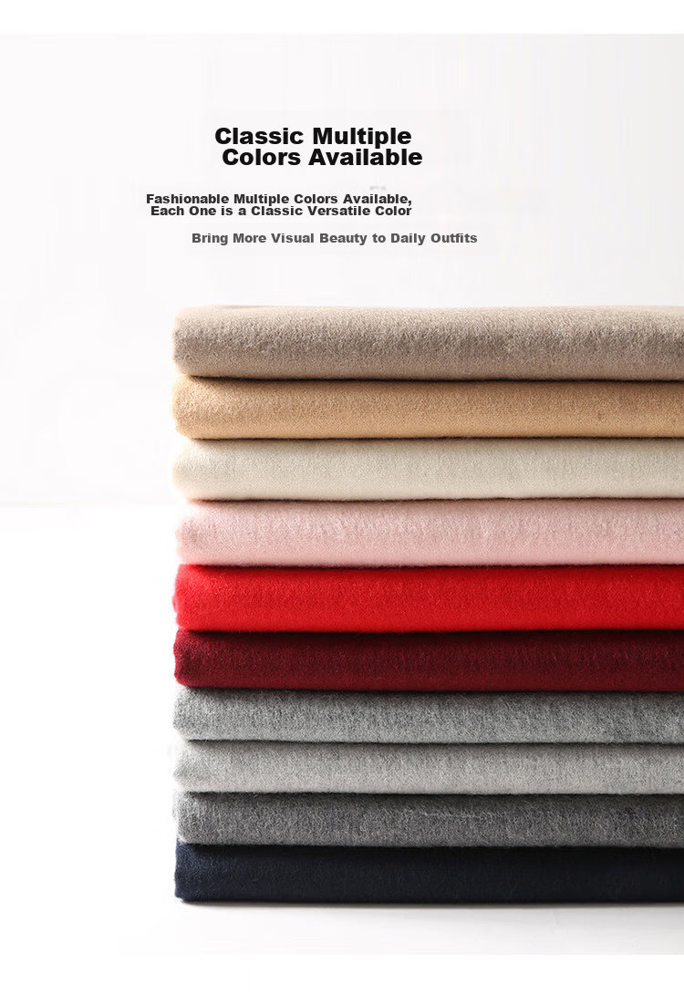 Hengyuanxiang Scarf for Women, Autumn And Winter Pure Wool Neck Warmer, Birthday Gift for Mothers And Elderly, Corporate Annual Meeting And National Day Festival Gift Box Set 4