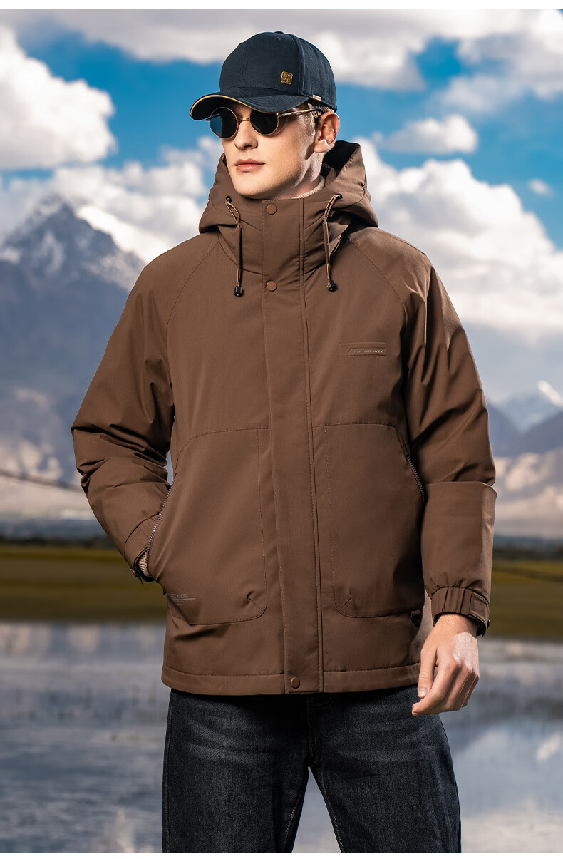 YAYA Men's down Jacket, Short Hooded Style, Thick Warm Coat for Young People, New Winter Outdoor Casual Workwear Jacket 24076 15