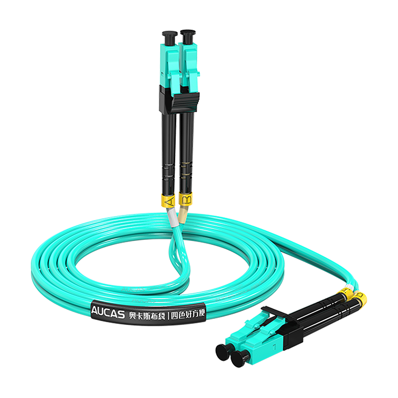 AUCAS LC-LC 10G Multimode Duplex Fiber Optic Patch Cable OM3 50/125μm Telecom Grade 3m ACLL03M3D