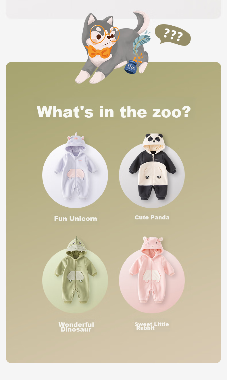 DAVE & BELLA Plush Romper, Winter Warm Baby Clothes, Outdoor Wear, Unisex Infant Onesie 7