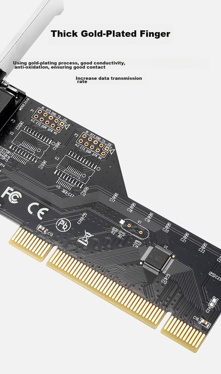 MOGE PCI to Parallel Port Card MC1371 Desktop LPT Printer 25-Pin Expansion Card Adapter Card 5