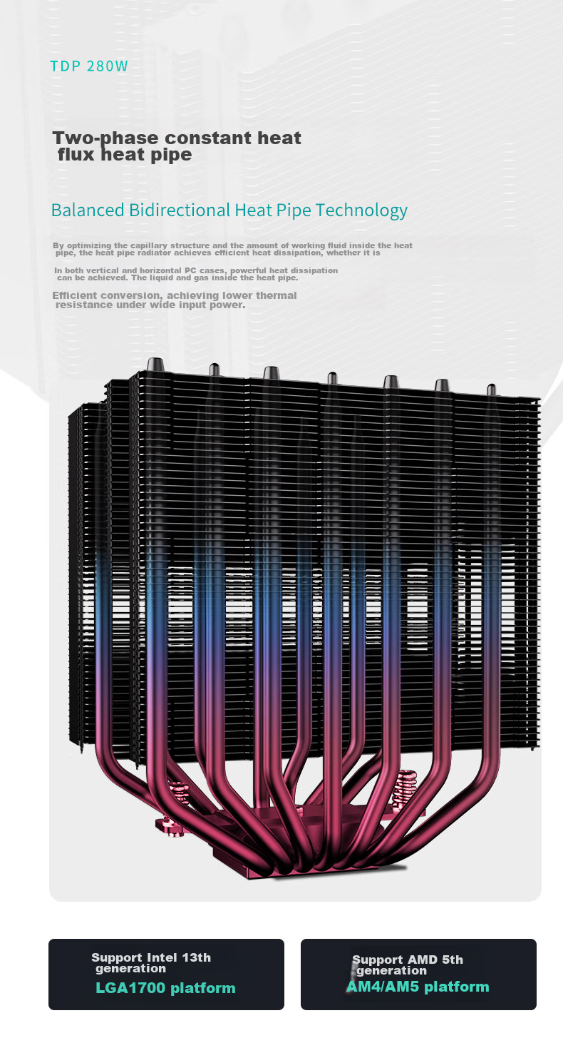 DEEPCOOL Assassin VC Supreme White CPU Air Cooler (7 Heat Pipes/VC Equal Temperature Base/Double Mode Cooling/Supports Intel Ultra Series Processors) 6